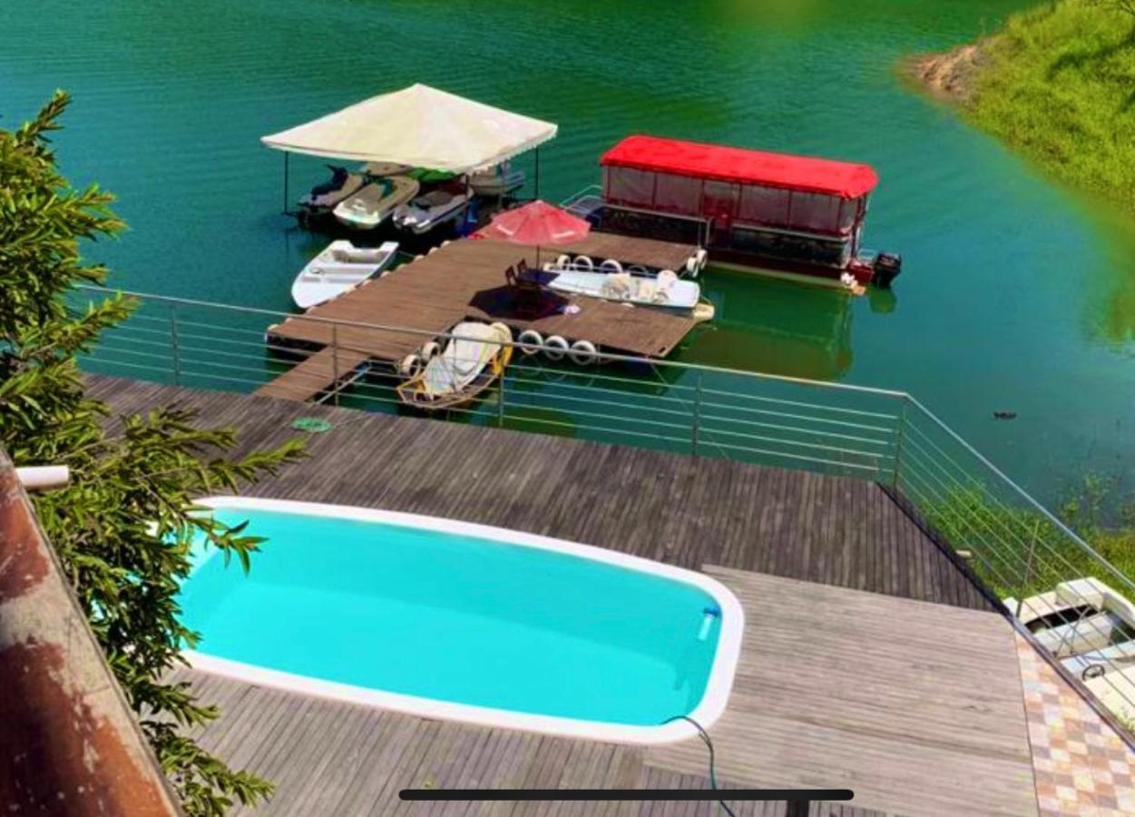 فيلا Finca Santa Monica Guatape Privada Lujosa Piscina Jacuzzi Sauna Muelle Represa Jetski Planchon المظهر الخارجي الصورة